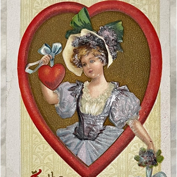 Vintage Valentine’s Day postcard card. Made in England Valentine Paper Ephemera - Picture 8 of 12